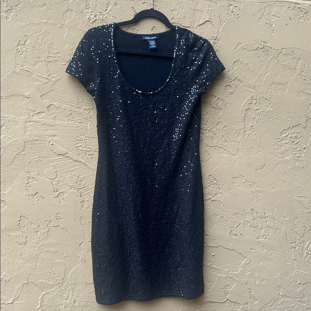 🎉2X HOST PICK🎉 Boston Proper Black Sequin Sweater Dress